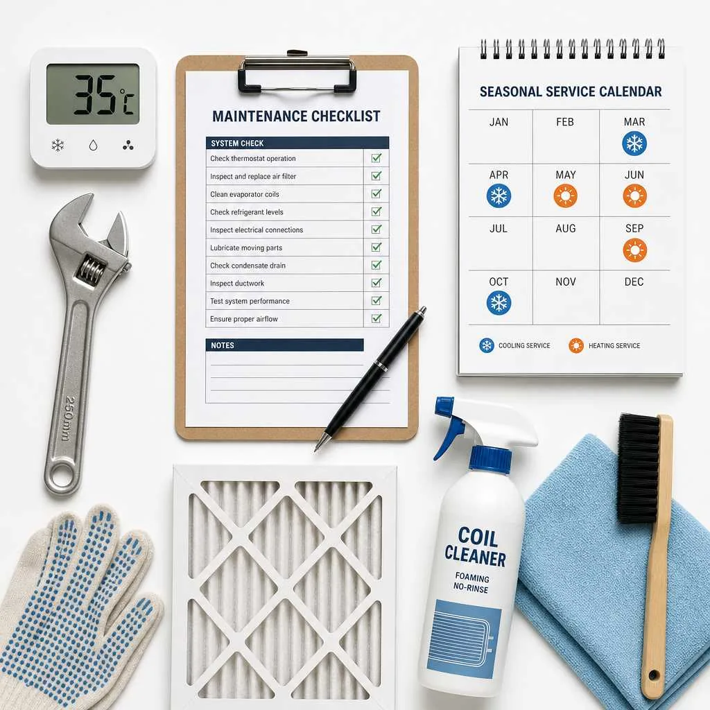 Checklist de manutenção de ar condicionado antes do verão